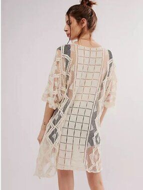 Free People Sunshine Crochet Kaftan / Dress